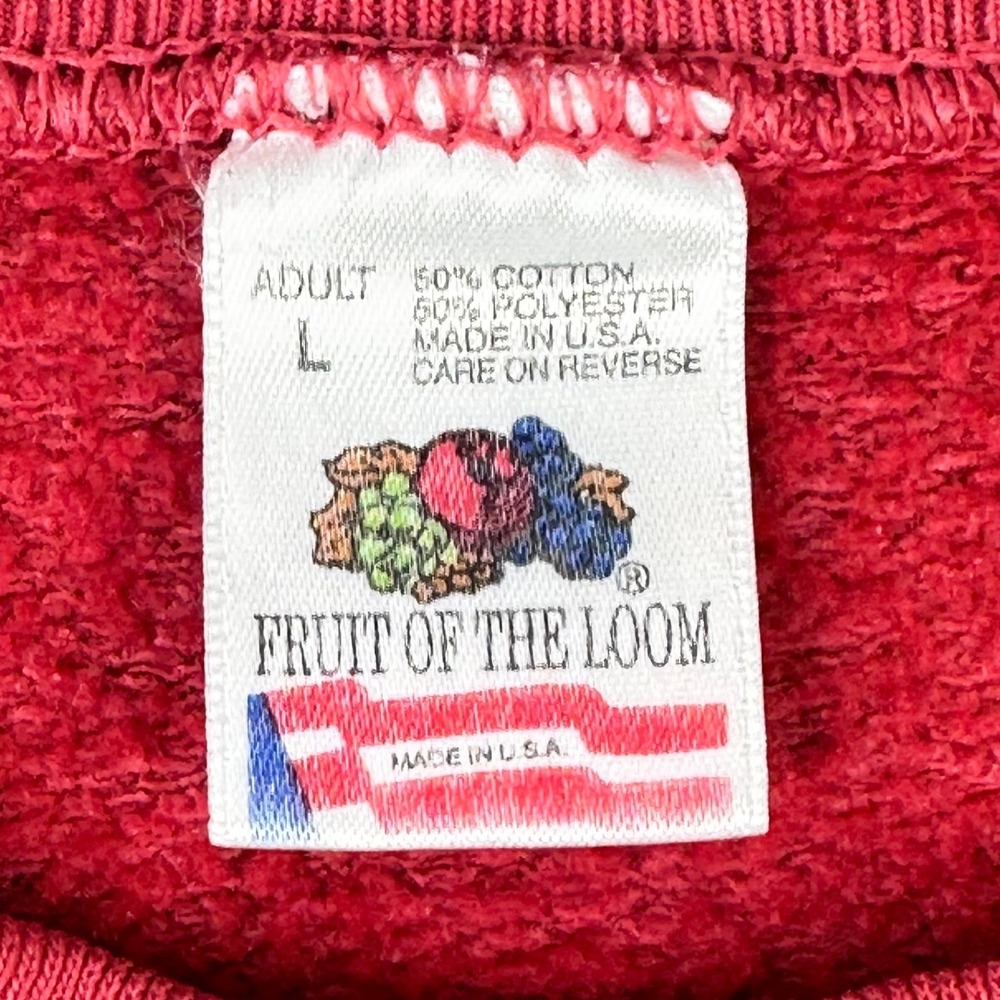 Vintage 90s Crewneck Sweatshirt Adult Large Red Montana Governors Cup 5K USA - Picture 3 of 9